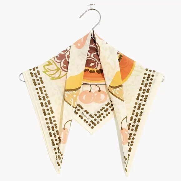 NWT Madewell silk bandana, lovely summer fruit print - Picture 1 of 9
